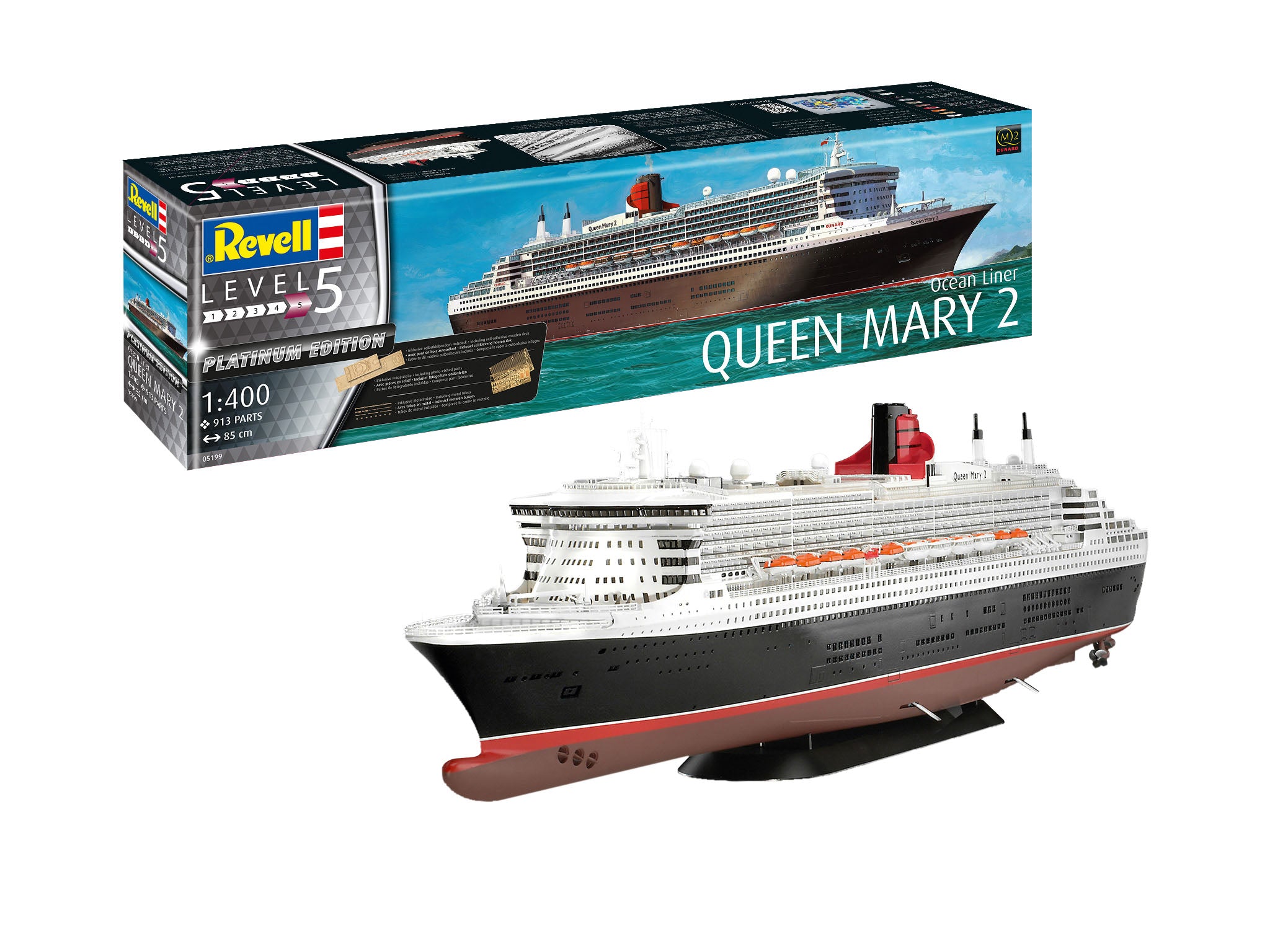 Cruise Liner Model Kit Revell Queen Mary 2 1:400