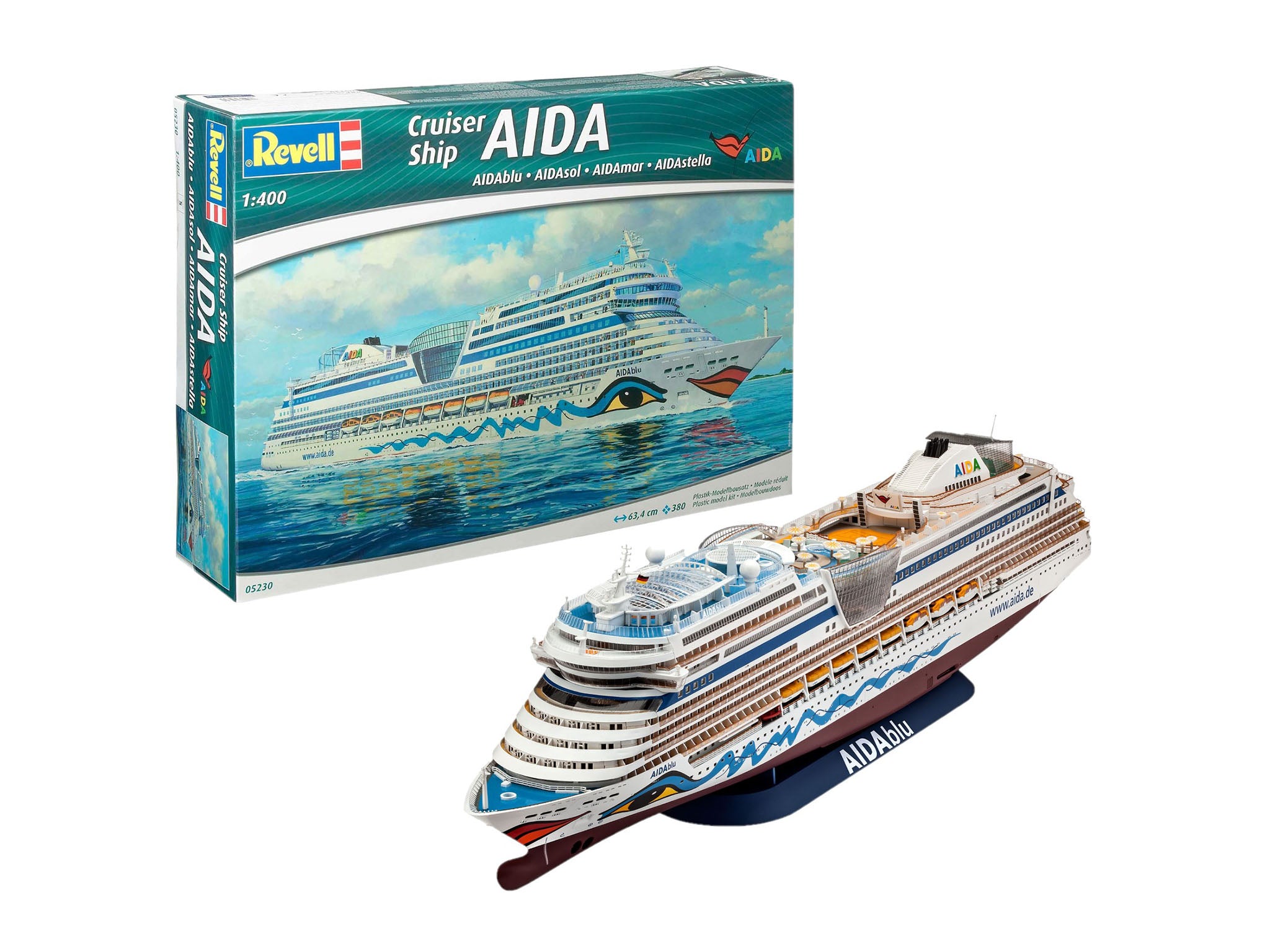 Warship Model Kit Revell Cruise Ship AIDA AIDAblu sol mar or stella 1:400