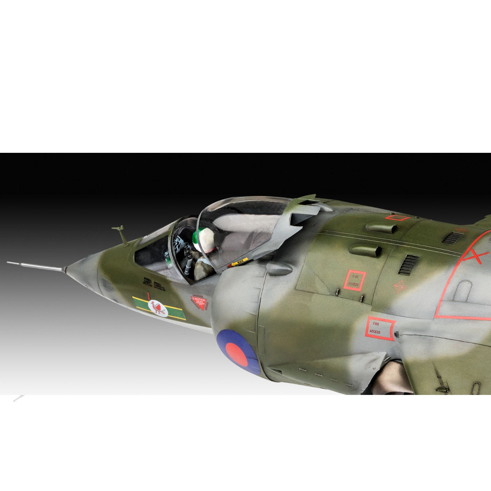 Hawker Harrier GR Mk.1 Fighter Jet Military Model Kit Gift Camo Green 1:32 Alternate 1