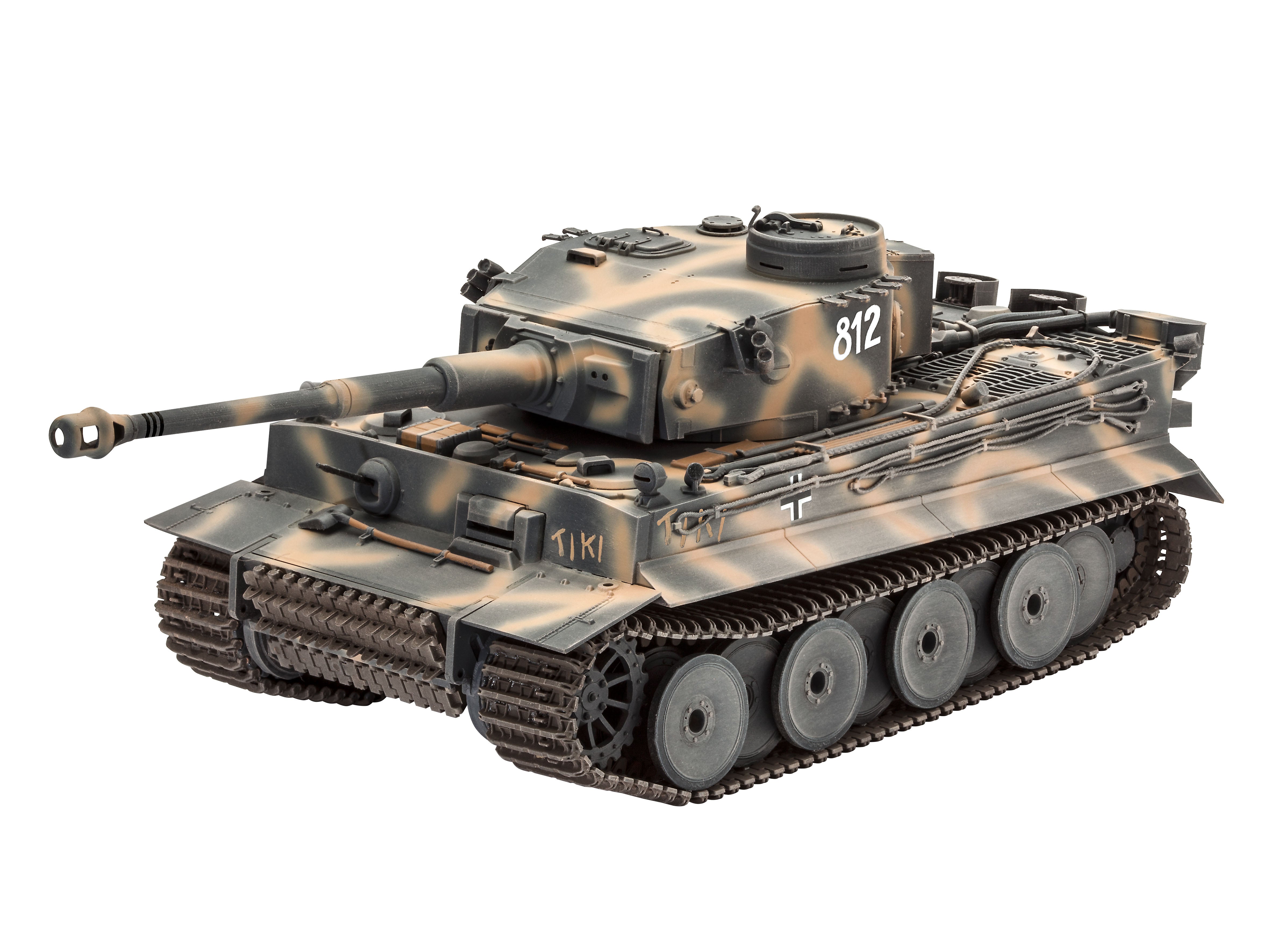 Tank Model Kit Revell Gift-Set Tiger I Ausf. E 75th Anniversary 1:35 Alternate 1