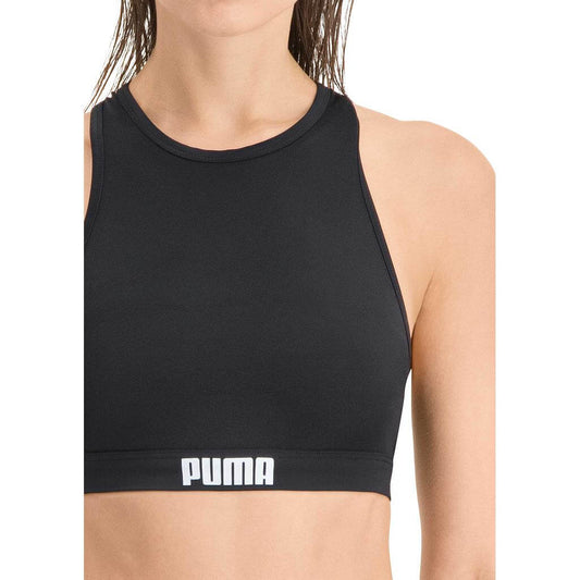 Ladies Swim Suit Puma Racerback Swim Top Black 6-8