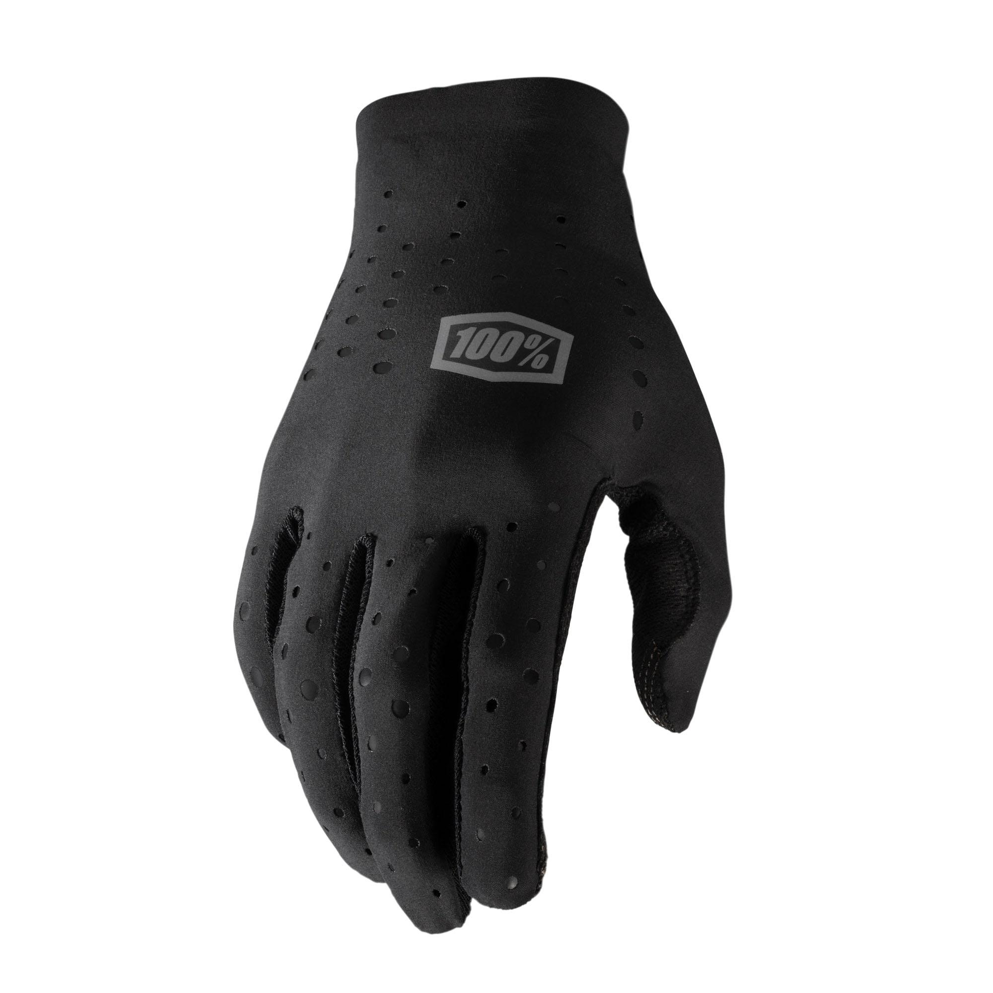 100% Sling Men's Full Finger Cycling Gloves Black X Large