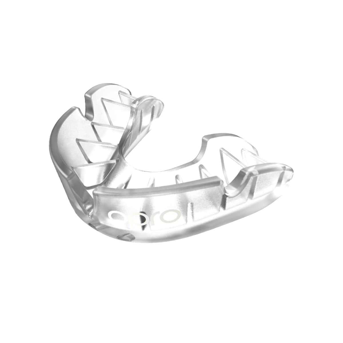 Kid's Rugby Protective Mouthguard OPRO Self-Fit Silver Junior 2022 Clear/Clear
