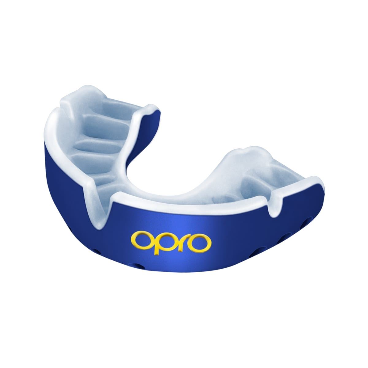 Men's Rugby Protective Mouthguard OPRO Self-Fit Gold 2022 Blue/Pearl