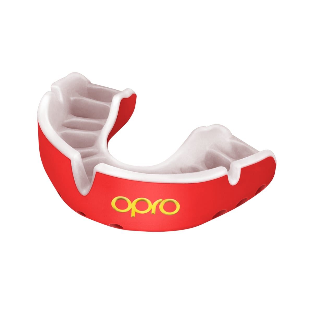Men's Rugby Protective Mouthguard OPRO Self-Fit Gold 2022 Red/Pearl