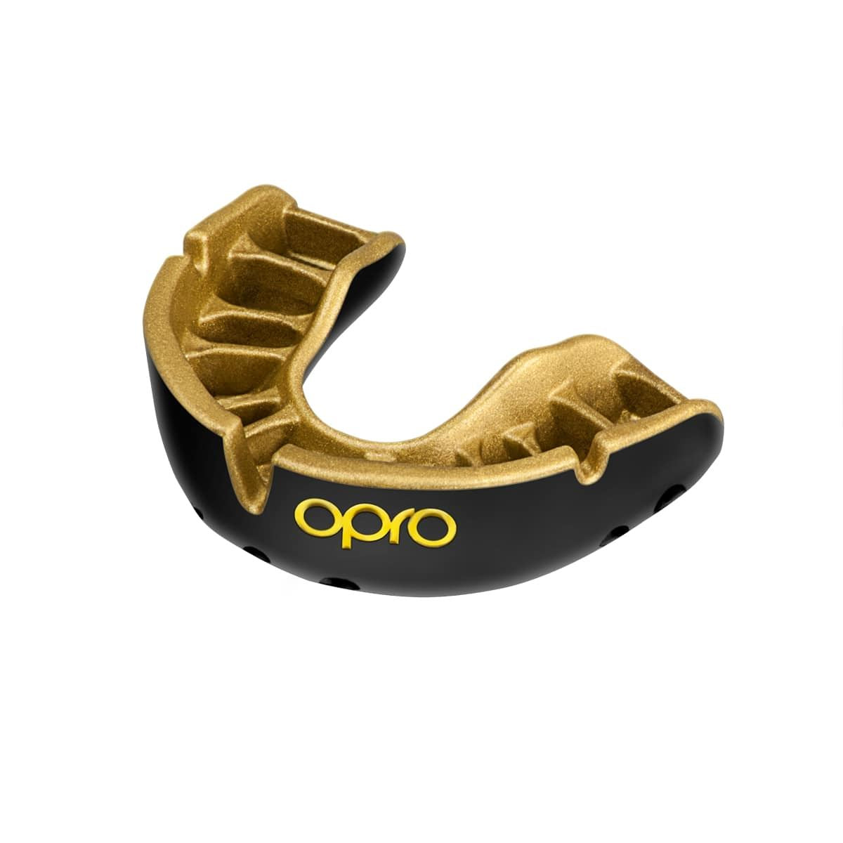 Kid's Rugby Protective Mouthguard OPRO Self-Fit Junior Gold 2022 Black/Gold