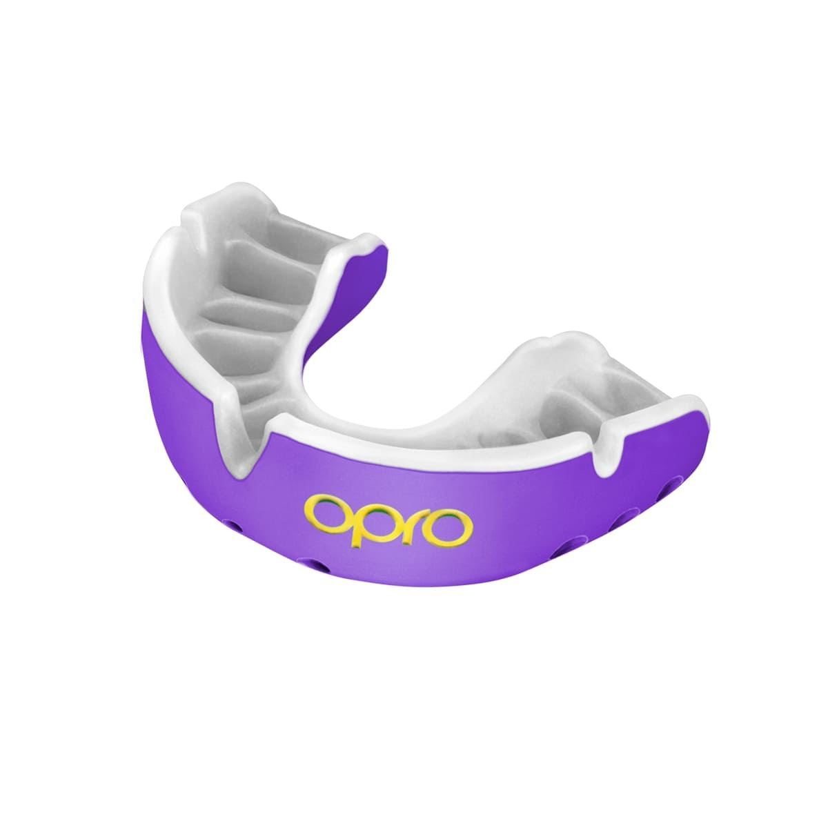 Kid's Rugby Protective Mouthguard OPRO Self-Fit Junior Gold 2022 Purple/Pearl