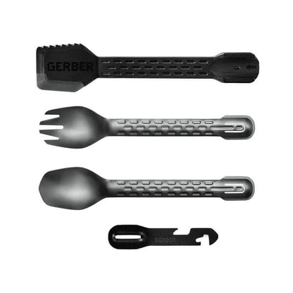 Gerber ComplEat Cook Eat Clean Tong Camping Tableware Set Onyx