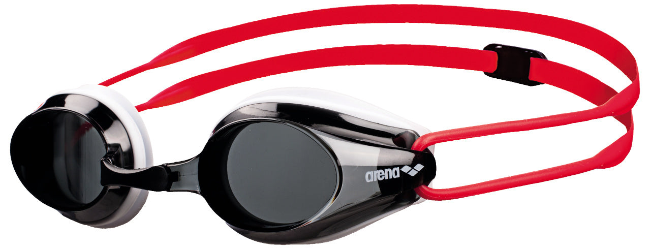 Arena Tracks Racing Junior Kid's Swimming Goggles Smoke/White/Red
