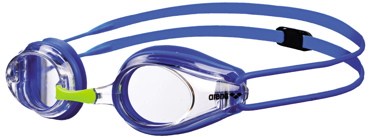 Arena Tracks Racing Junior Kid's Swimming Goggles Clear/Blue/Blue