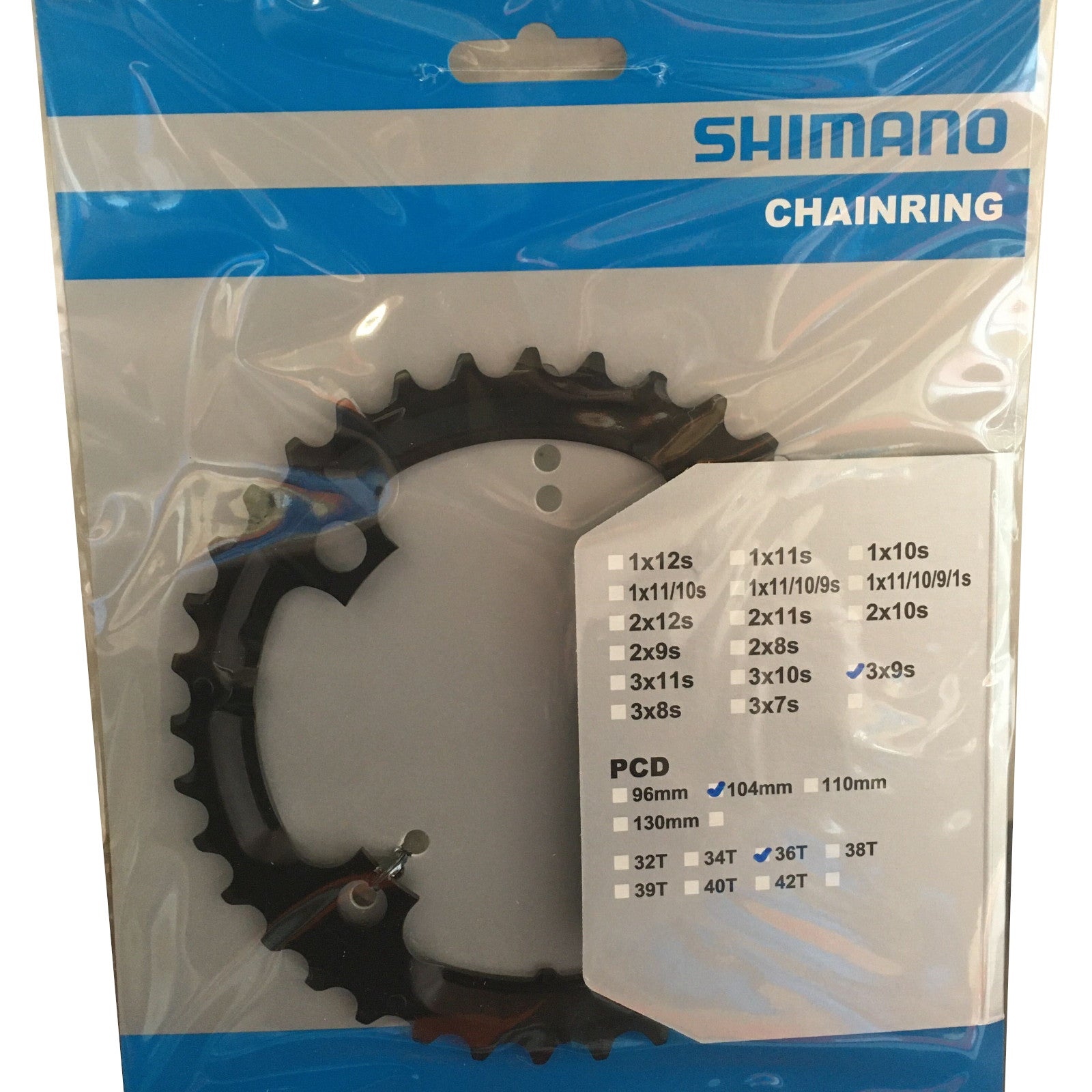 Shimano FC-M590 Deore Triple Bike Middle Chainring 36T Alternate 1