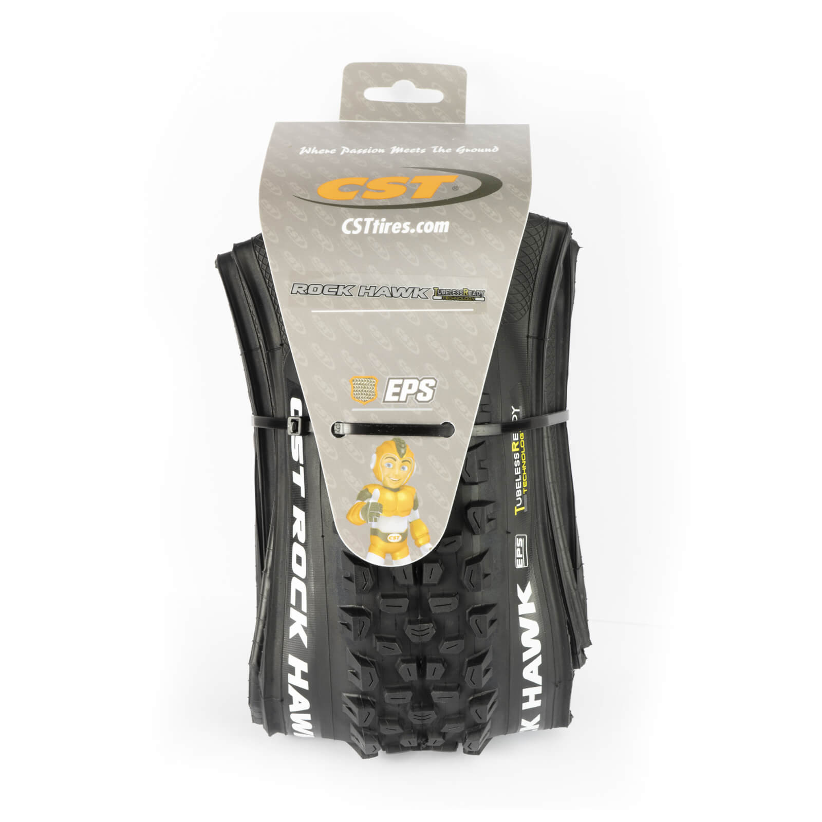 CST Rock Hawk Dual Compound Folding TLR/EPS 27.5 Inch Clincher Bike Tyre 27.5x2.25"