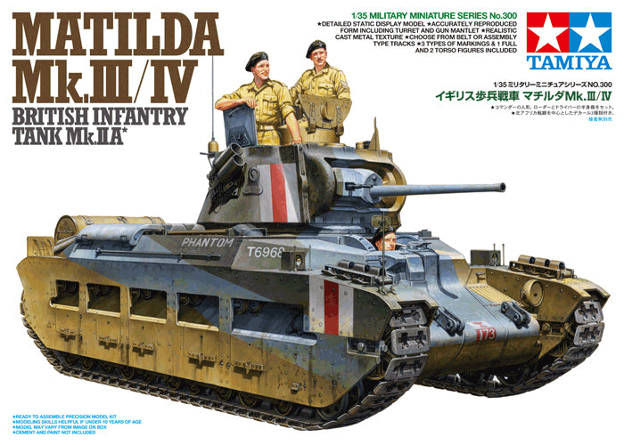 Tamiya British Infantry Matilda Mk.III/IV 1:35 Tank Model Kit Alternate 1