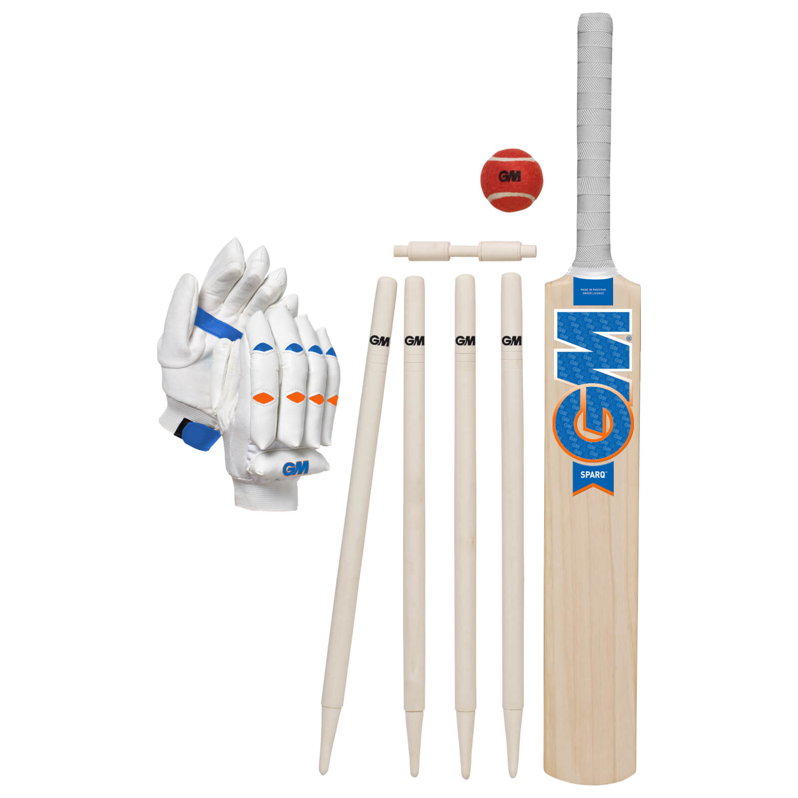 Cricket Bat Set Gunn & Moore Sparq Wooden With Gloves Size 2 Alternate 1