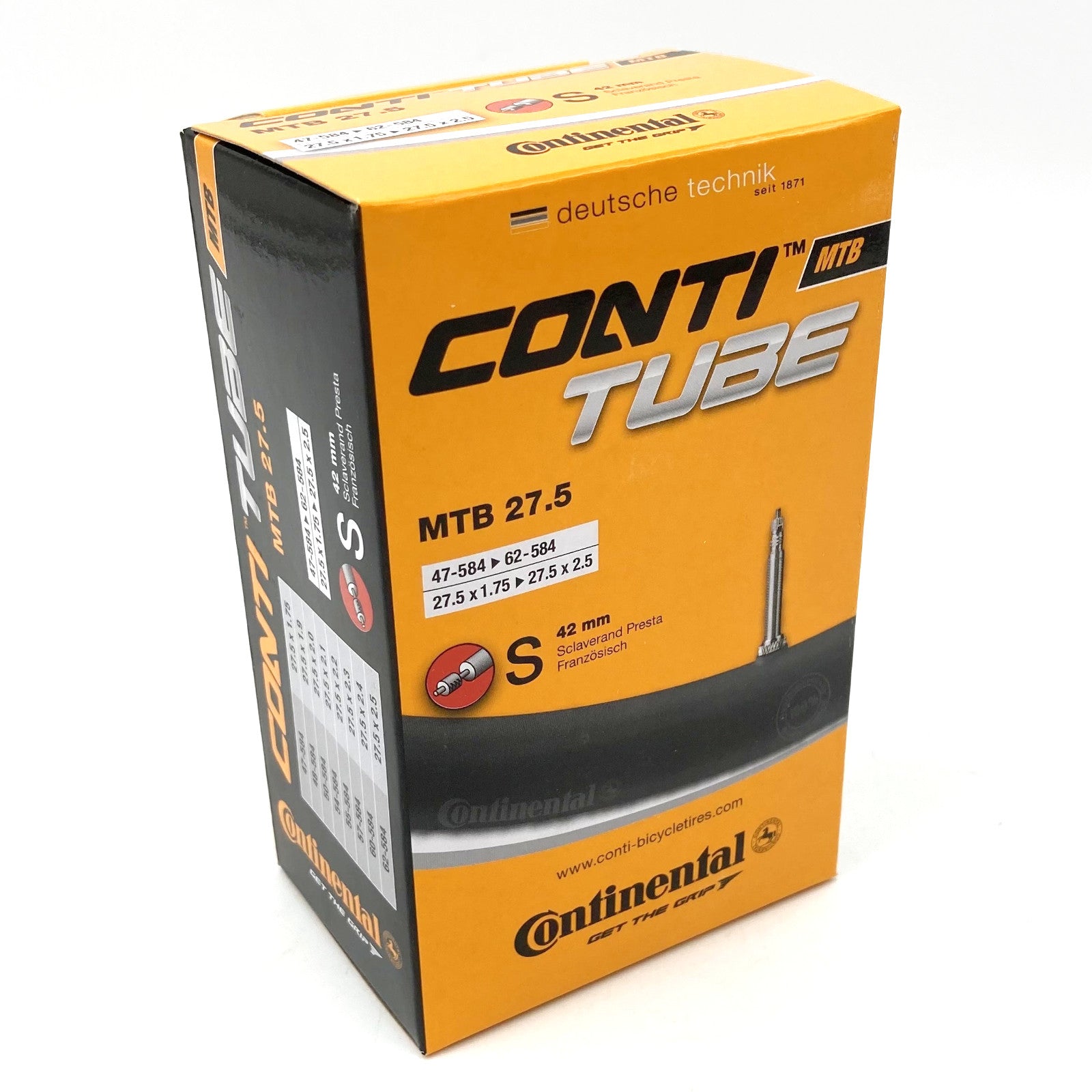 Continental MTB 27.5x1.75-2.5" 27.5 Inch Presta Valve Bike Inner Tube Alternate 1
