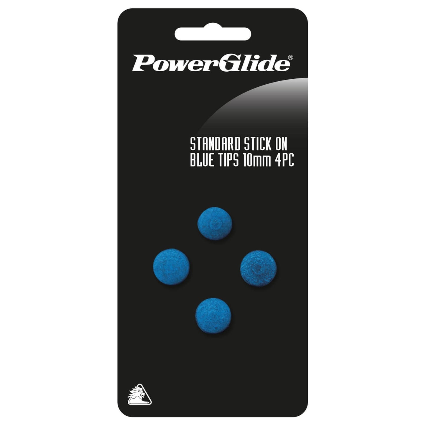 PowerGlide TIPS STANDARD STICK ON BLUE 11MM 4PC Snooker Accessory 11mm