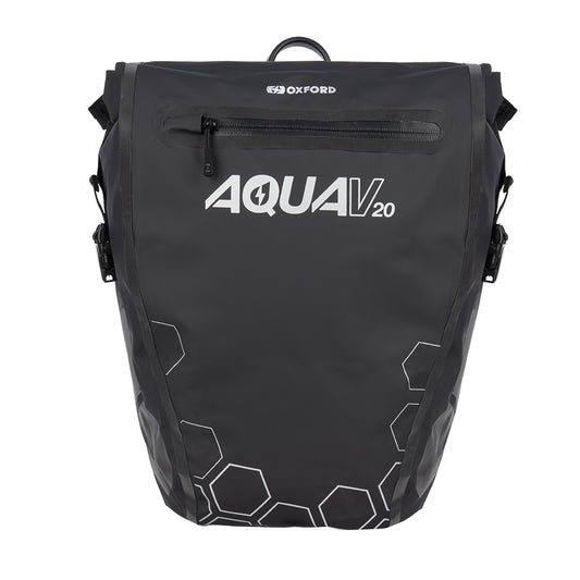 Oxford Aqua V 20 Single QR Front Bike Pannier Bags Black