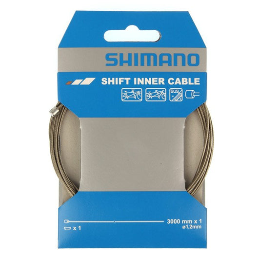 Shimano Road / MTB Tandem Steel Gear Cable Single Inner Wire 1.2 x 3000mm