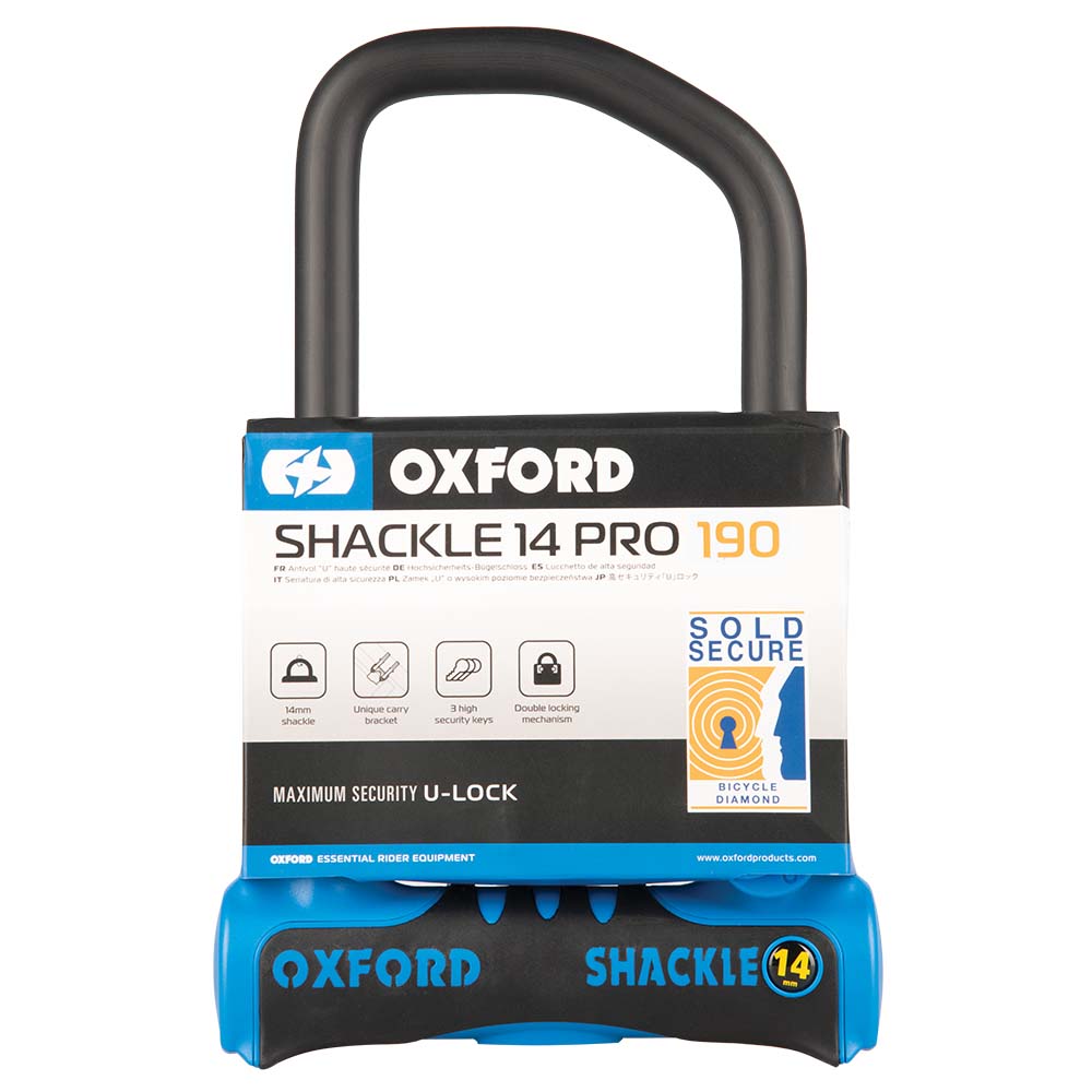 Oxford Shackle14 Pro Bike D-Lock 260x177mm Alternate 1