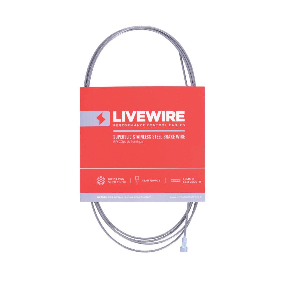 Livewire SuperSlic Stainless Bike Brake Inner Cable 1.5mm x 2.3m