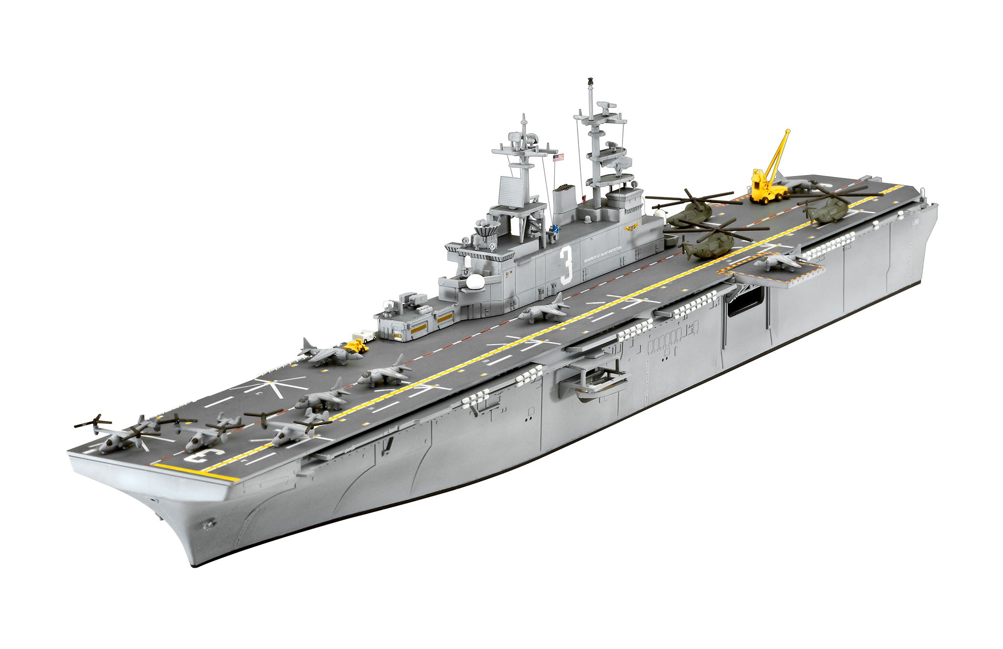 Warship Model Kit Revell Model Set Assault Carrier USS WASP CLASS 1:700 Alternate 1