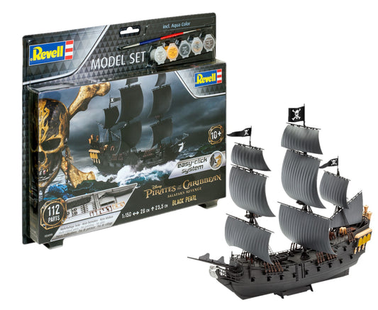 Warship Model Kit Revell Model Set Black Pearl easy-click-system 1:150