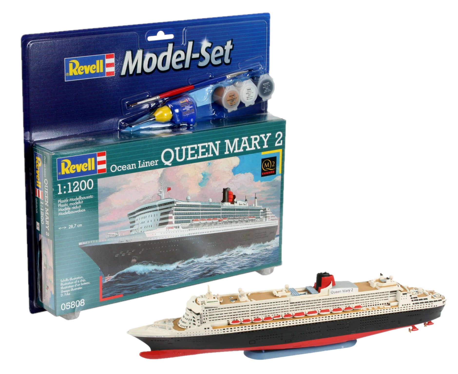 Cruise Liner Model Kit Revell Model Set Queen Mary 2 1:1200