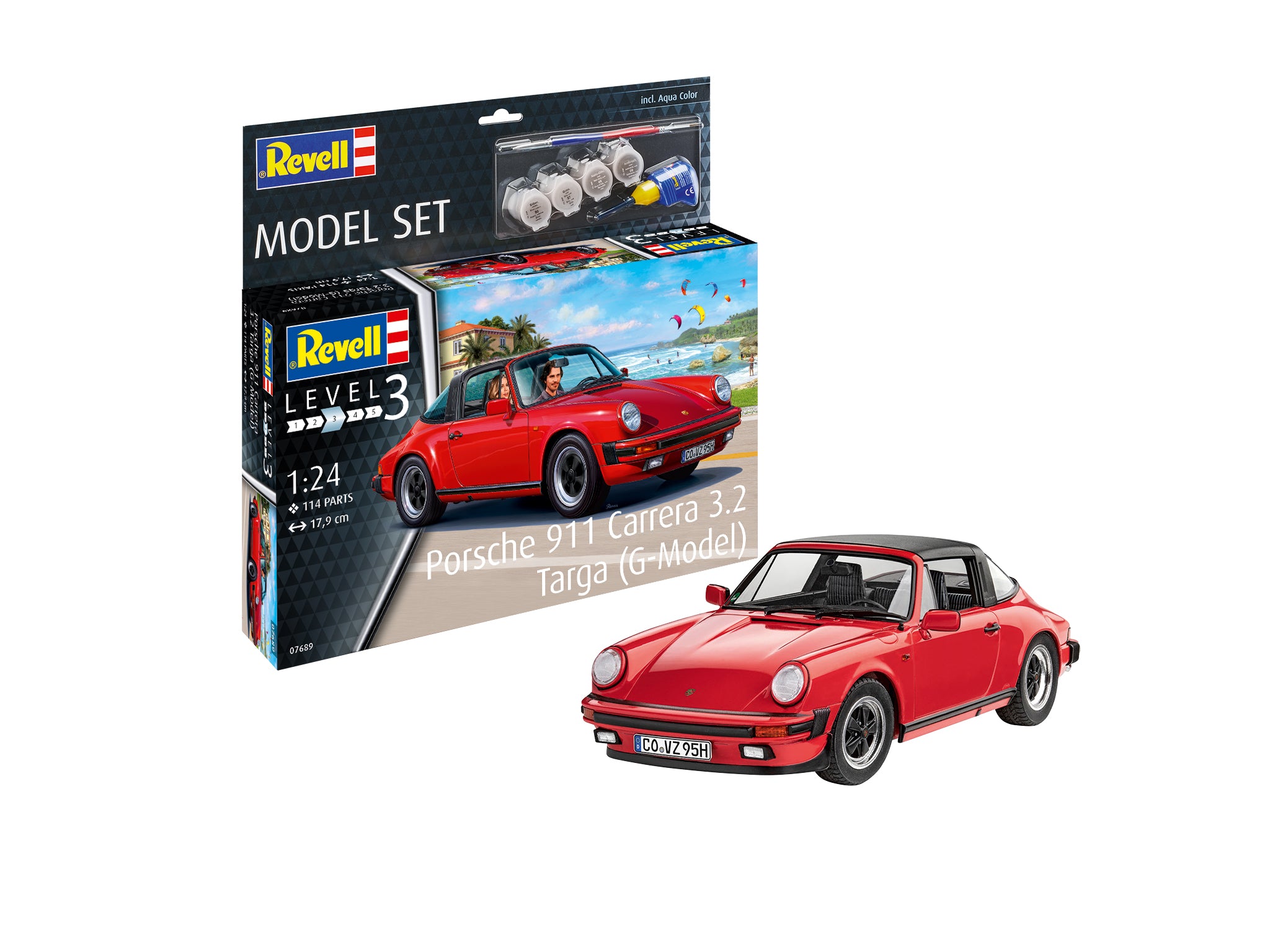 Car Model Kit Revell Model Set Porsche G Modell Targa 1:24