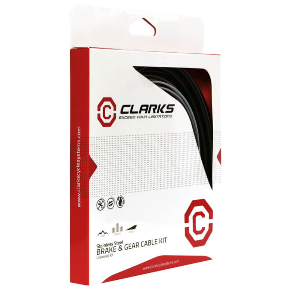 Clarks 8013 Stainless Brake 2P & Gear 4S Bike Inner & Outer Cable Set Black Alternate 1