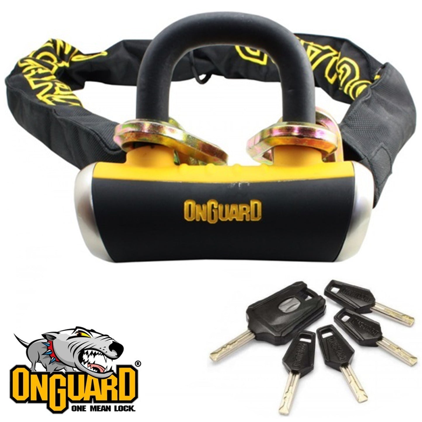 Onguard Mastiff 8019 Bike Chain Lock Sold Secure Gold