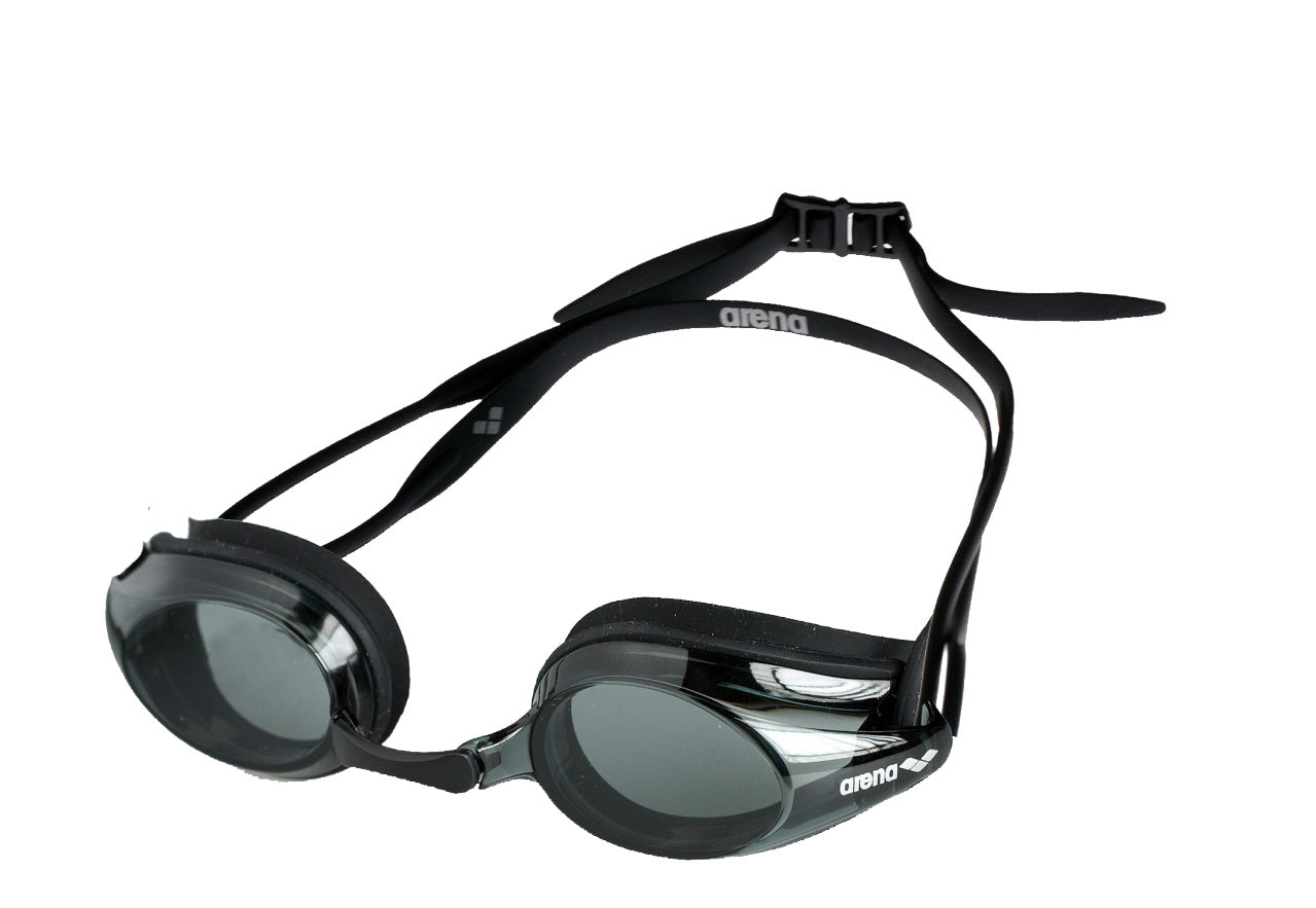 Arena Tracks Racing Unisex Men's Swimming Goggles Black/Smoke/Black