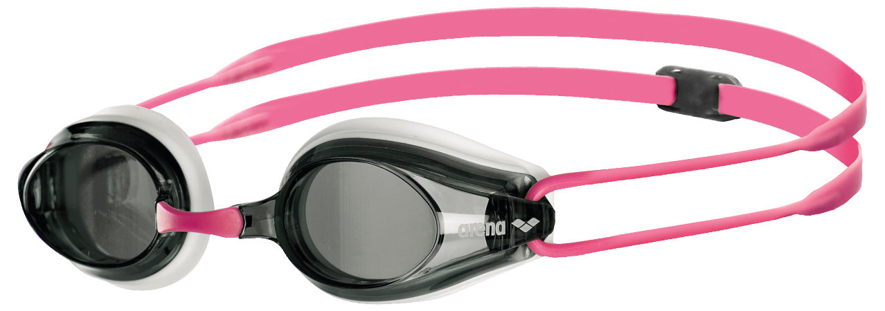 Arena Tracks Racing Unisex Men's Swimming Goggles White/Smoke/Fuchsia