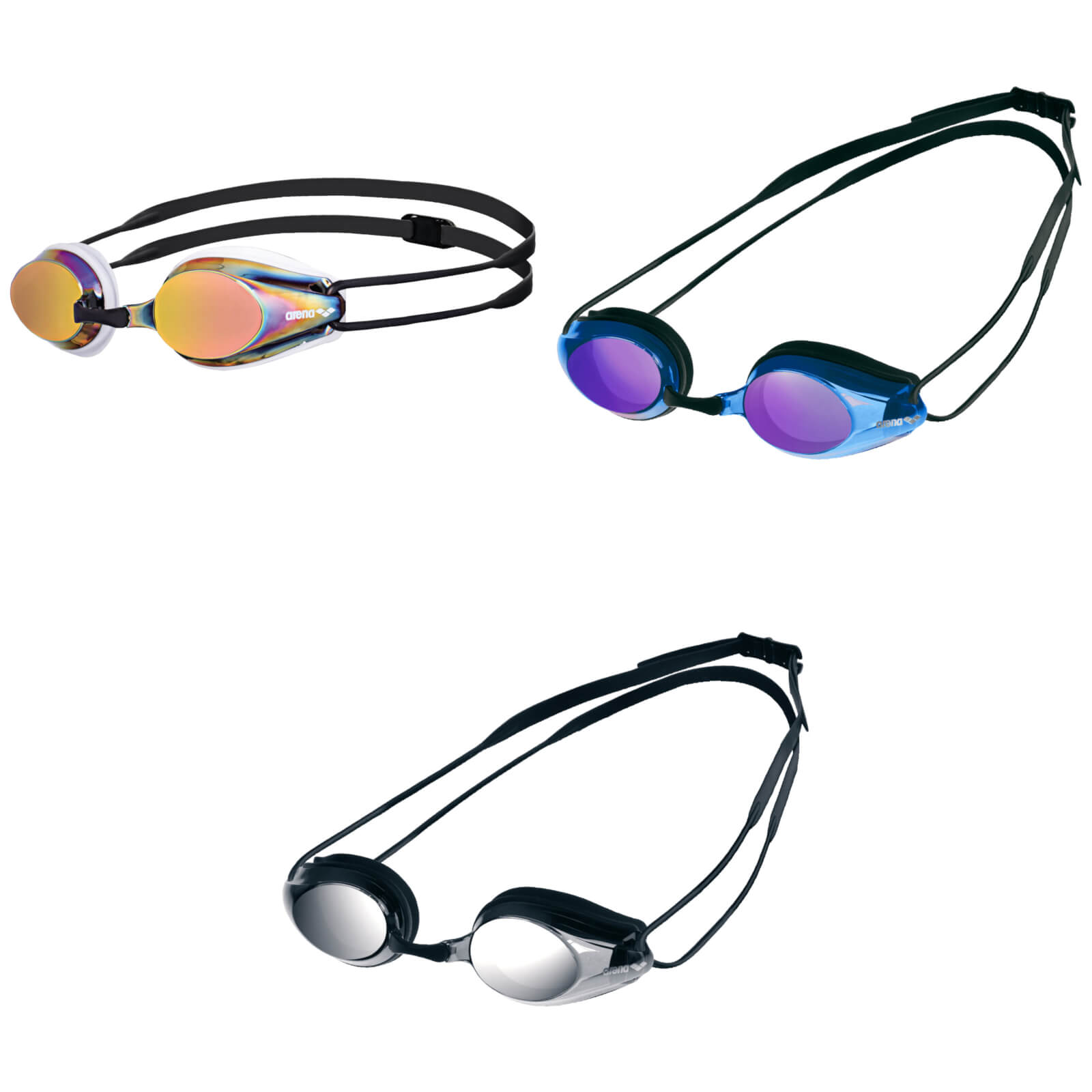 arena tracks goggles Arena Tracks Mirrored Men's Swimming Goggles