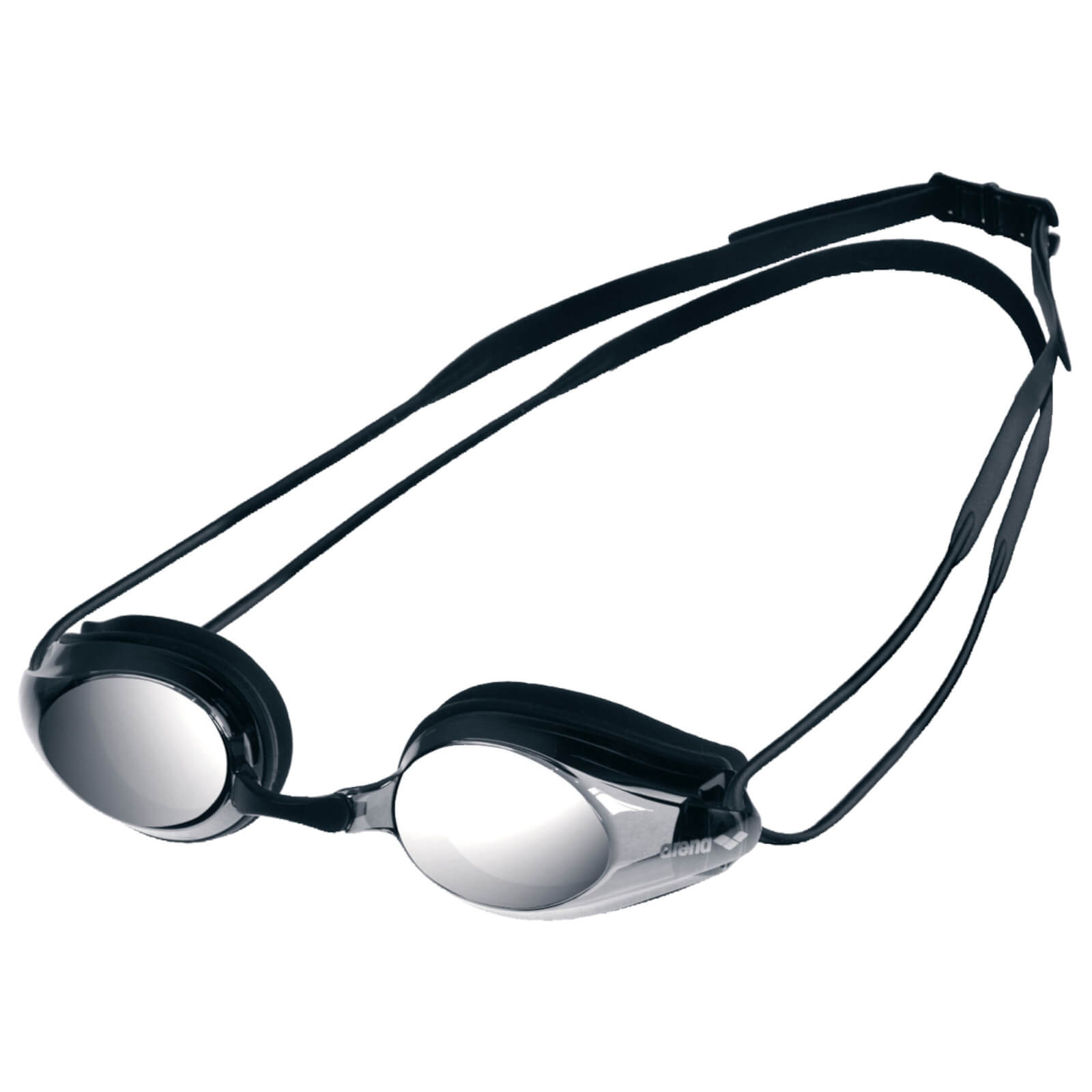 Men's Swimming Goggles Arena Tracks Mirrored Black/Smoke Silver