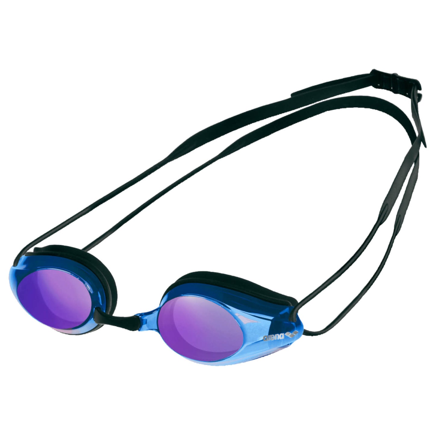 Men's Swimming Goggles Arena Tracks Mirrored Black/Blue