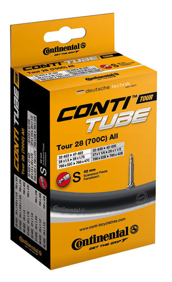 Continental Compact 20x1 1/4-1.75" 20 Inch Presta Valve Bike Inner Tube