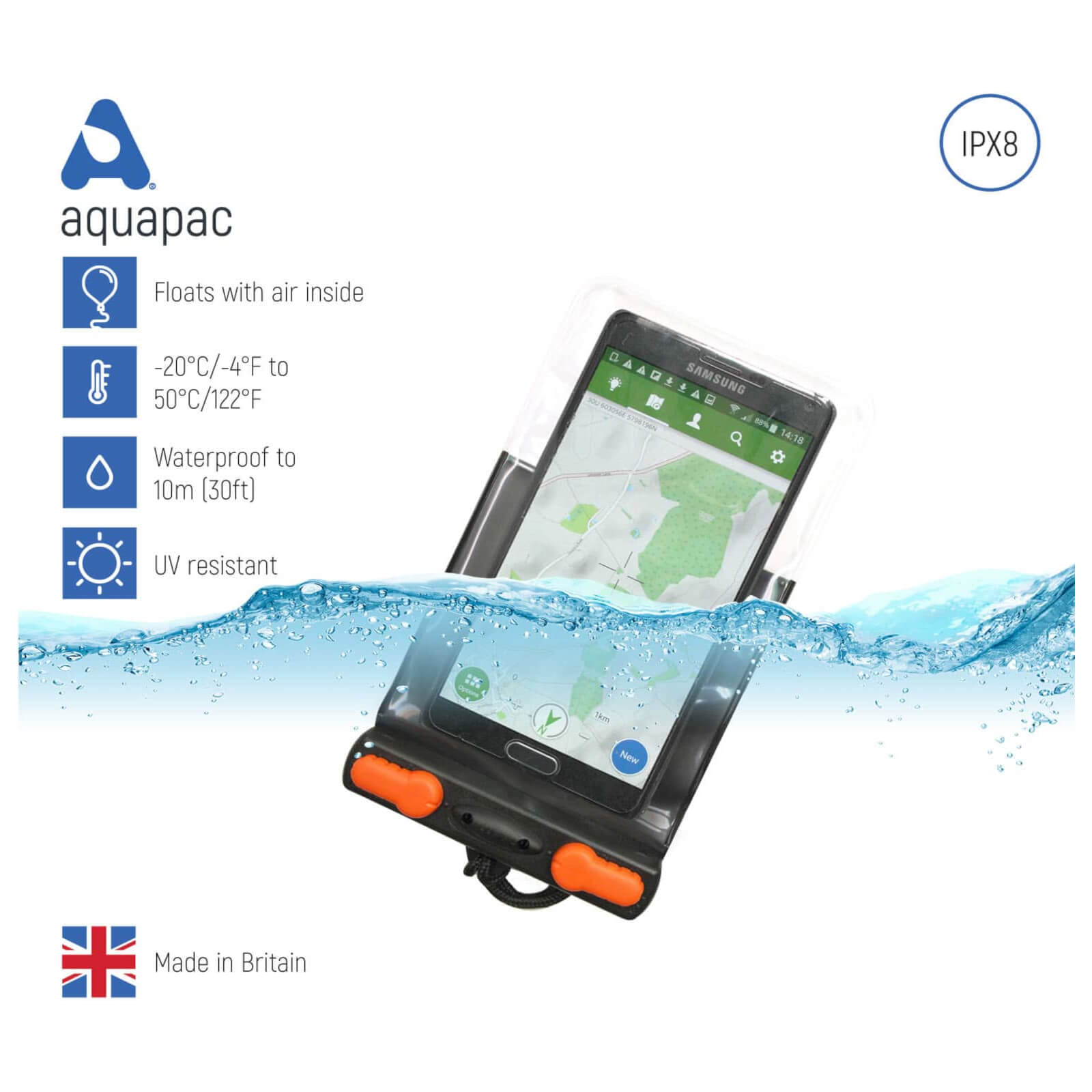 Aquapac Aquasac Phone Case Smart Phone Bag Black Alternate 2