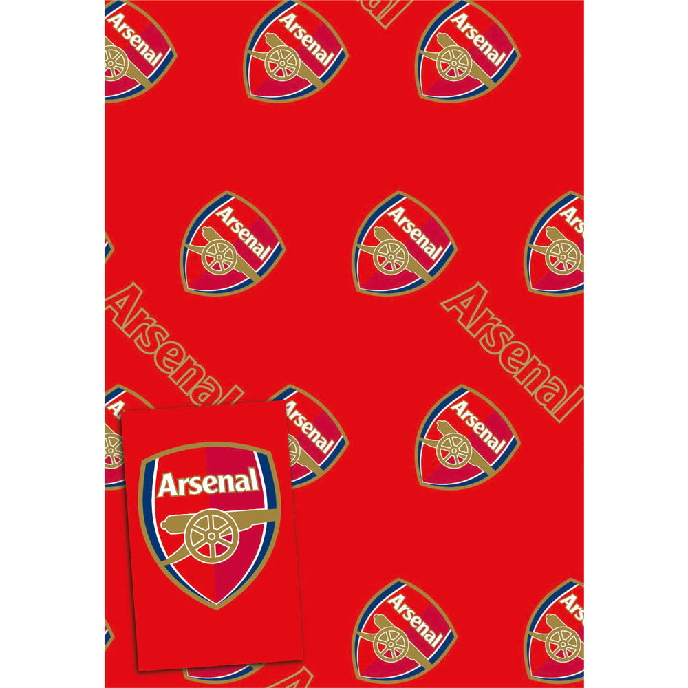 Gift Wrapping Paper Danilo Arsenal Football Club 10 Sheets With 8 Tags