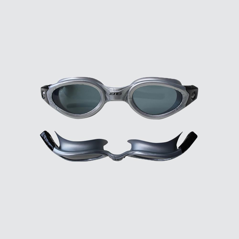 Men's Swimming Goggles Zone3 Apollo Silver/Grey/Black - Tinted Lens