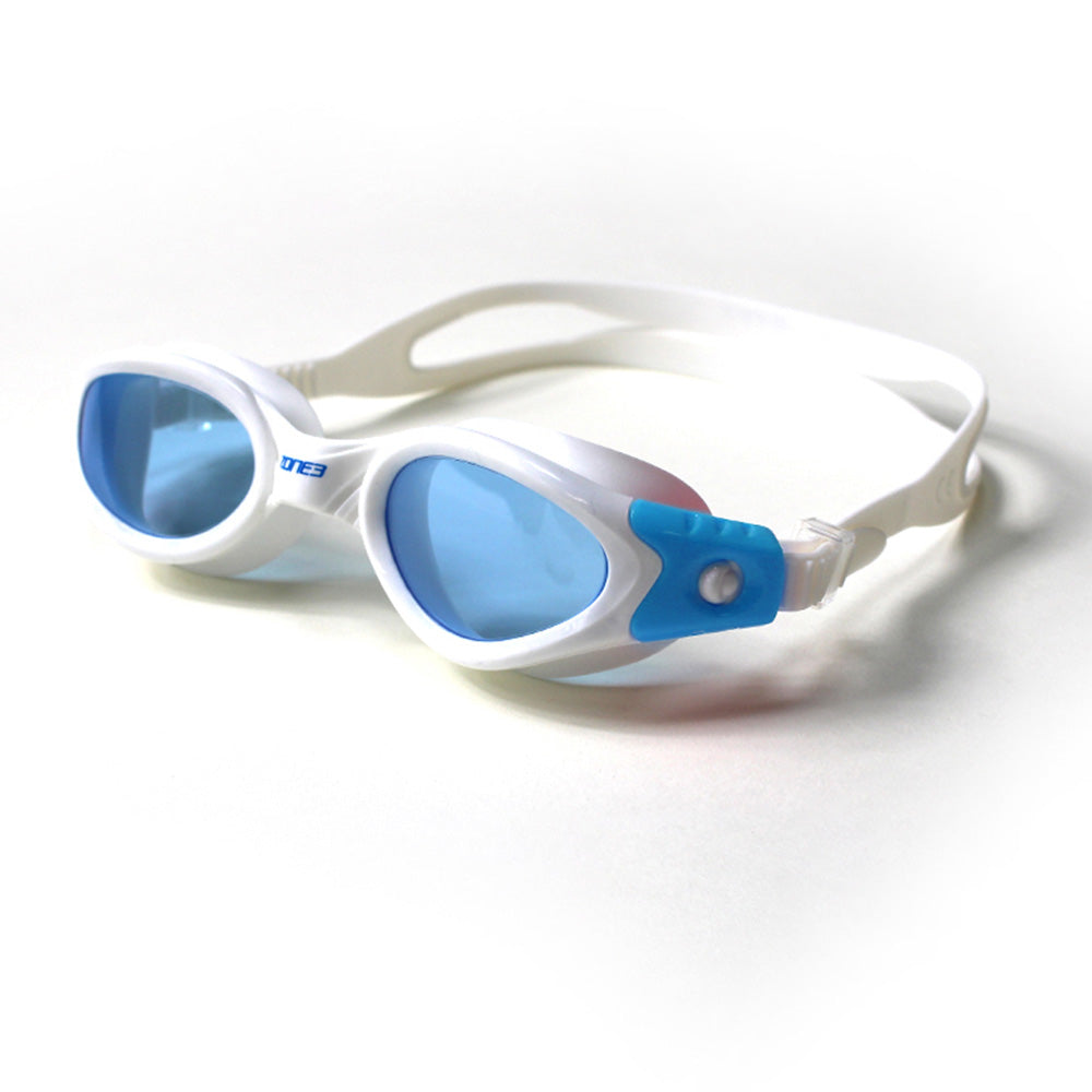 Men's Swimming Goggles Zone3 Apollo White/Blue - Tinted Lens