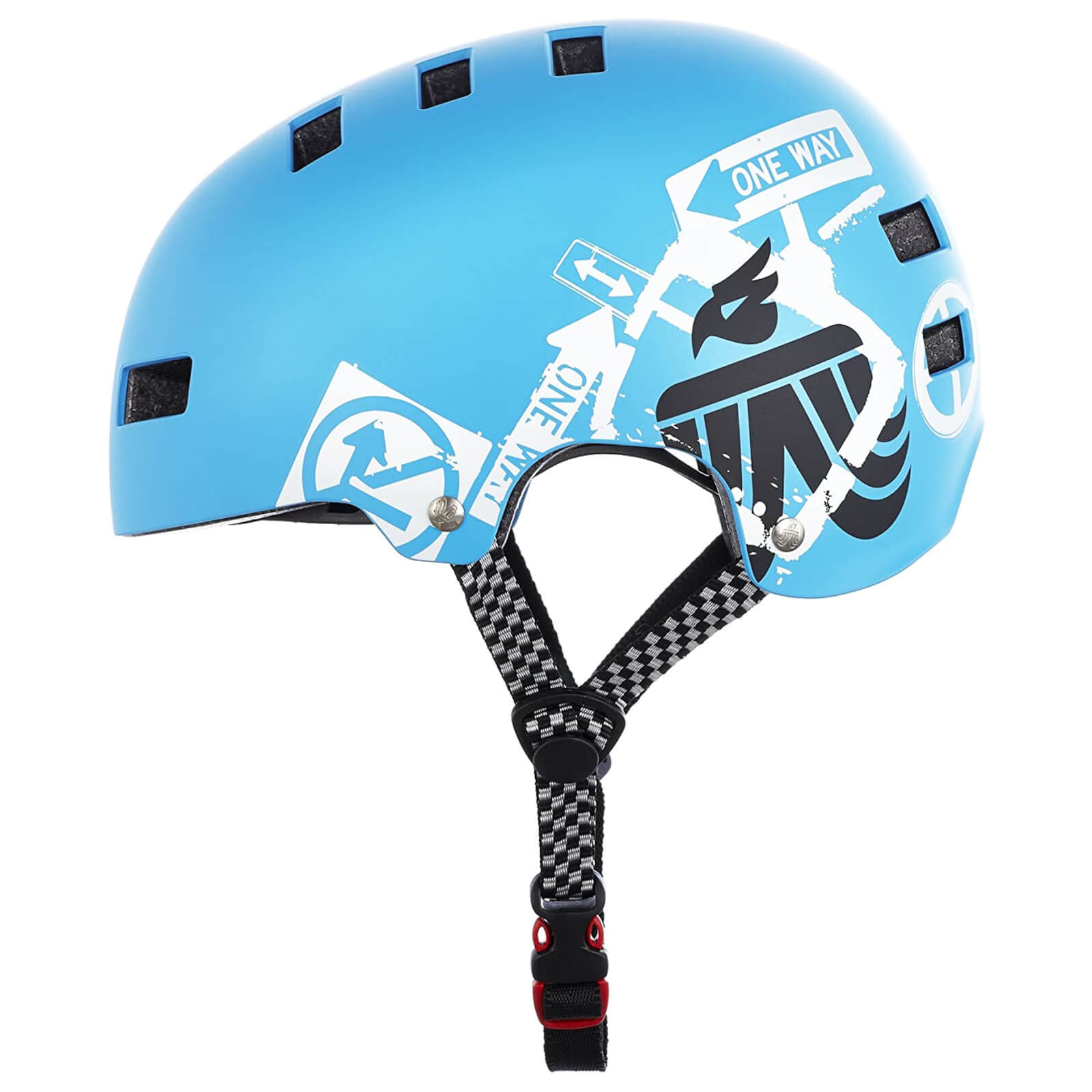 Bluegrass Super Bold BMX Dirt Lid Cycling Helmet Road Signs Cyan Small (51-55cm) Alternate 3