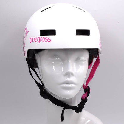 Bluegrass Super Bold BMX Dirt Lid Cycling Helmet Matte White Pink Small (51-55cm)