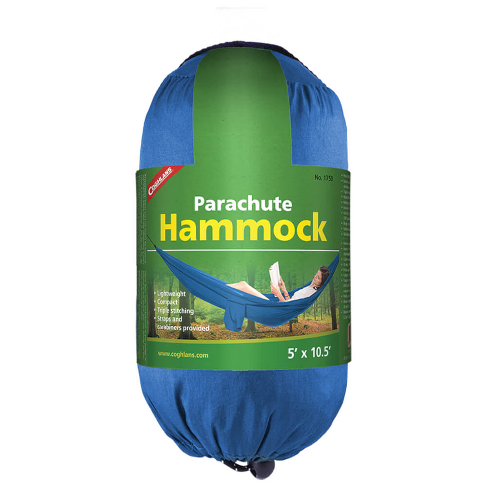 Coghlan's Single Parachute Hammock 5'x10.5' Camping Hammock Blue Alternate 1