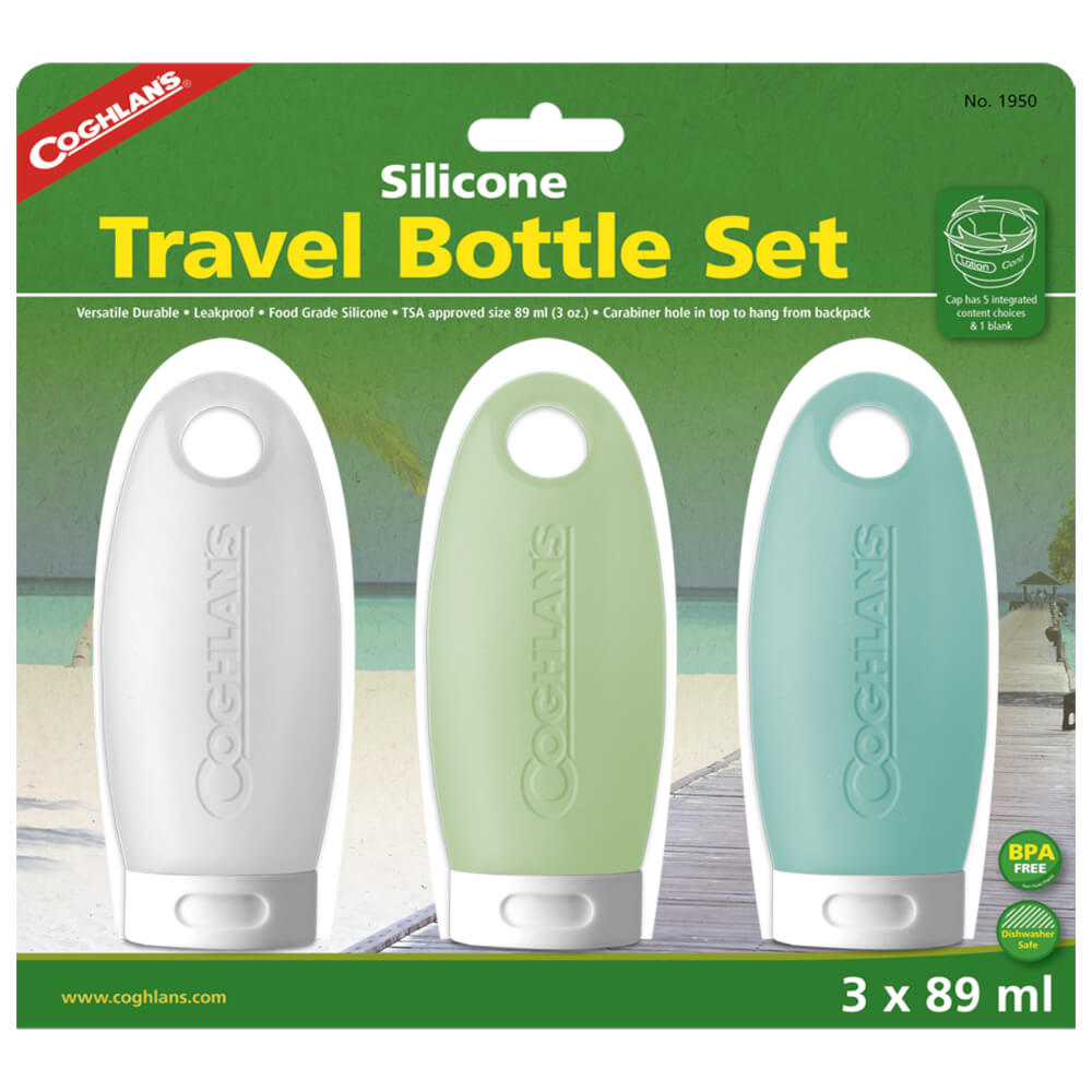 Coghlan's Silicone Travel Bottles 89ml Camping Accessory 3 Pack Alternate 1