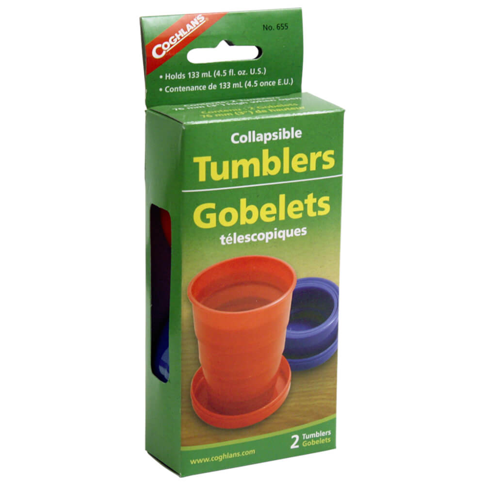 Coghlan's 142ml Collapsible Tumblers Camping Glass 2 Pack Alternate 1