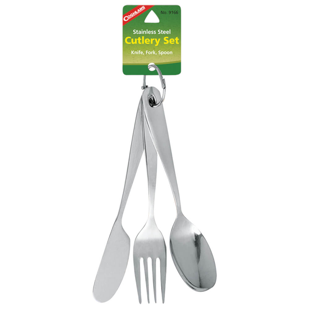 Coghlan's Stainless Steel Cutlery Set Camping Tableware Set 3 Pieces