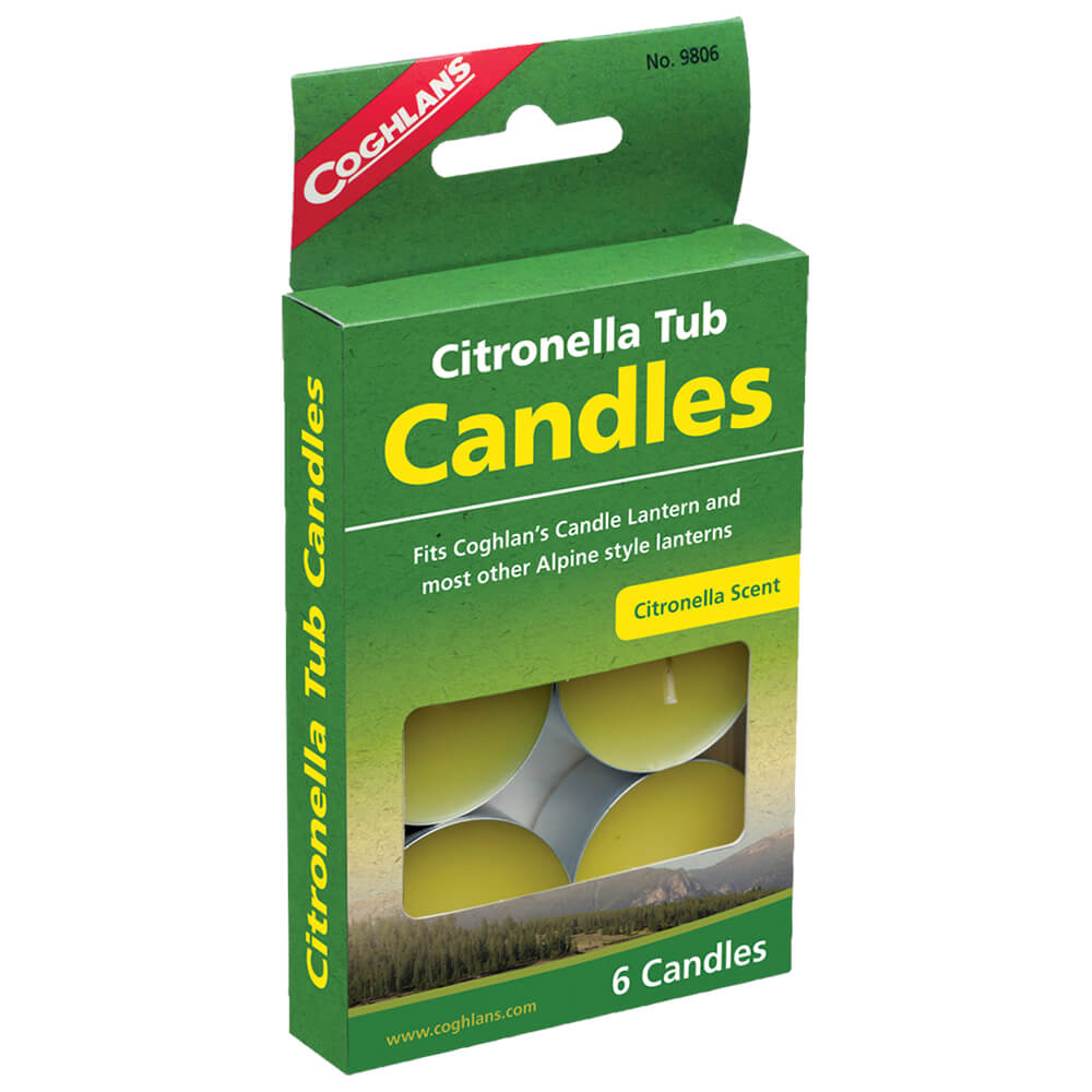 Coghlan's Citronella Tub Candle Camping Accessory 6 Pack Alternate 1