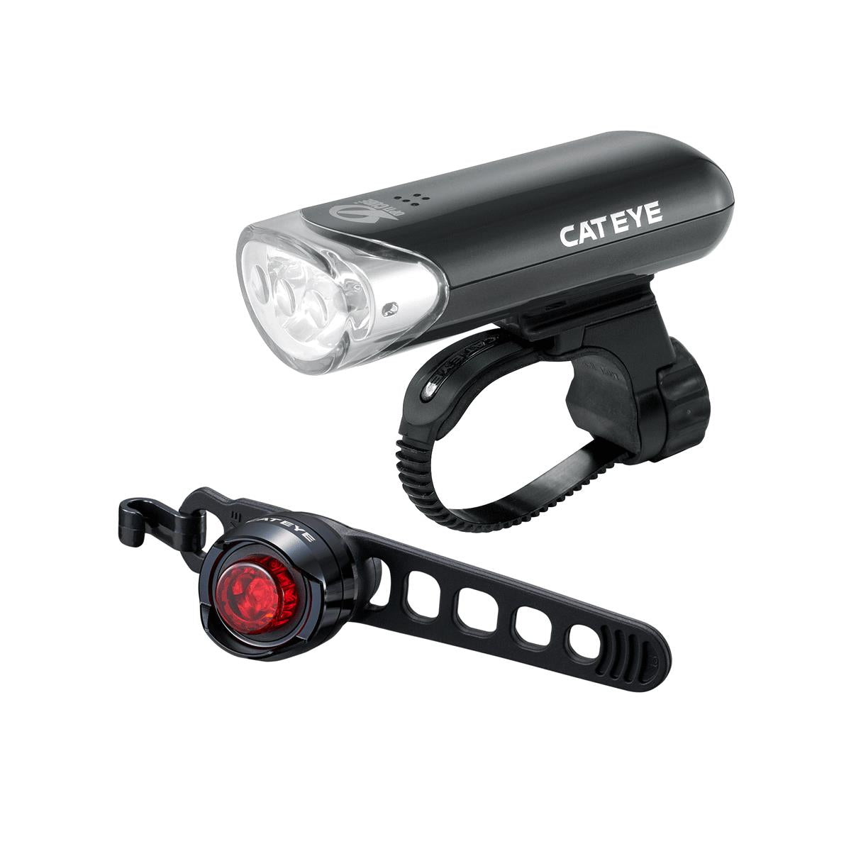 Cateye EL135 Front & Orb Rear Bike Light Set