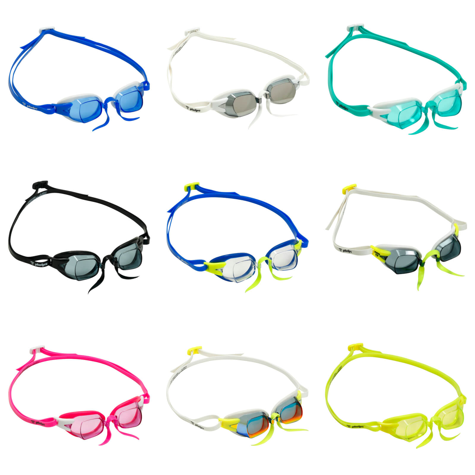 Phelps Chronos Men's Swimming Goggles Collection