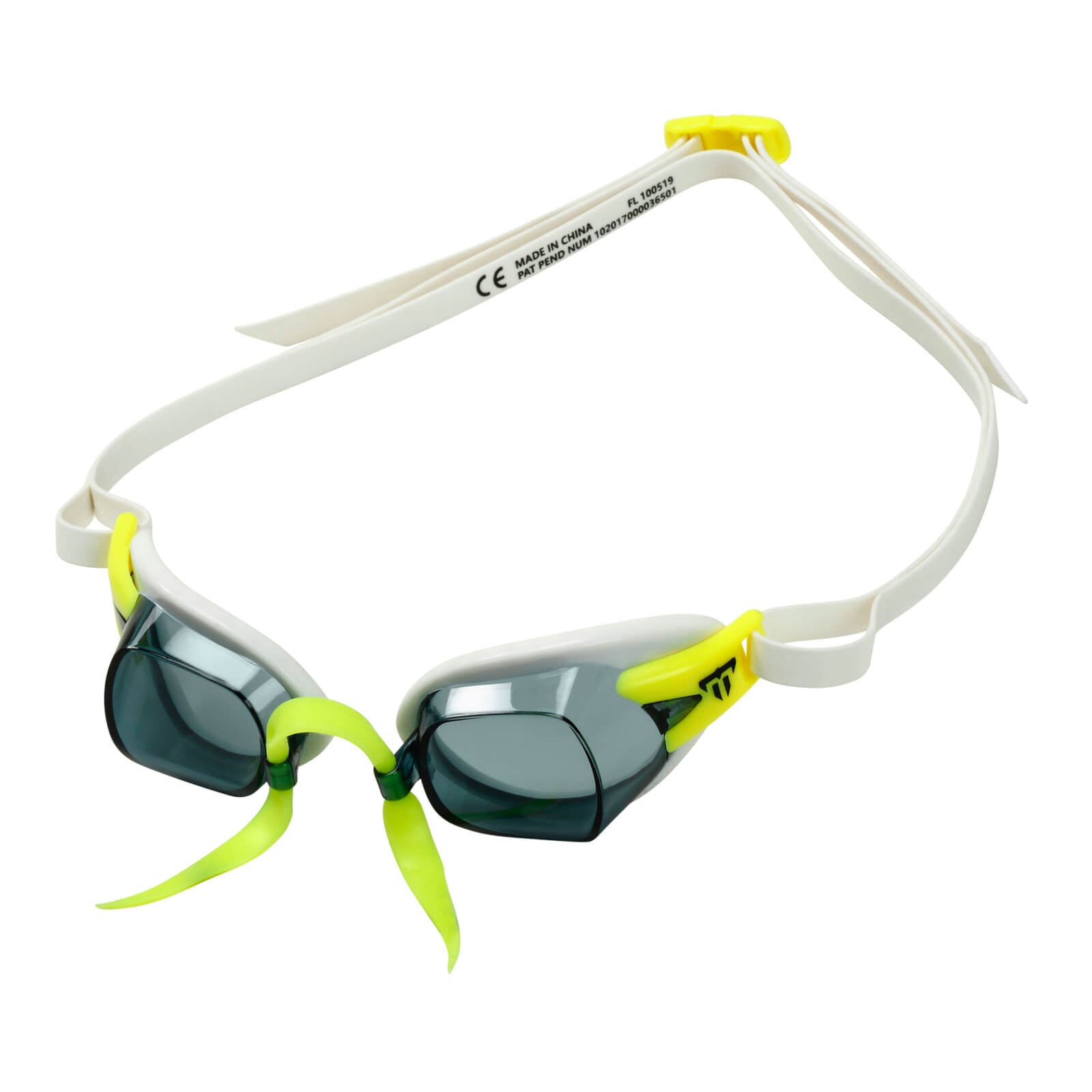 Phelps Chronos Men's Swimming Goggles White/Yellow Smoke Alternate 2